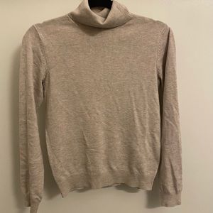 H&M Basic Light Beige Melange Soft Turtleneck in XSP